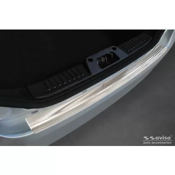   Avisa protecție bară spate din oțel argintiu satin FORD Fiesta VII Hatchback 3D/5D/Van 3D 2008-2012, FL2012-2017