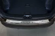 Avisa protecție bară spate din oțel argintiu satin/argintiu, cu textură bordată, finisaj periat NISSAN QASHQAI II crossover 2013-2017