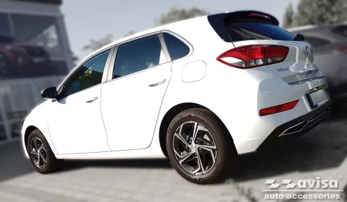 Avisa protecție de bară din oțel argintie satinată HYUNDAI i30 III hatchback 5D FL2020->