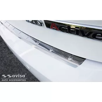   Avisa protecție bară spate din oțel argintiu satin HYUNDAI i20 II Hatchback 5D FL2018-2020, HYUNDAI i20 II ACTIVE crossover FL2018-2020