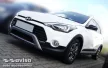Avisa protecție bară spate din oțel argintiu satin HYUNDAI i20 II Hatchback 5D FL2018-2020, HYUNDAI i20 II ACTIVE crossover FL2018-2020
