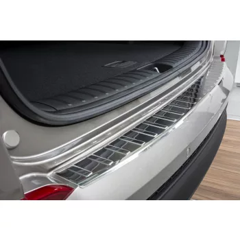   Avisa protecție bară spate din oțel argintiu satin HYUNDAI TUCSON 2015-2018
