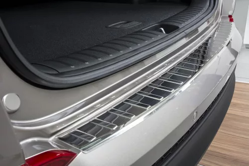 Avisa protecție de bară din oțel argintie satinată HYUNDAI TUCSON 2015-2018