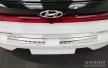 Avisa protecție bară spate din oțel satin argintiu (2 mai multe bucăți) HYUNDAI i20 III Hatchback 5D 2020-2023 Fl.2023