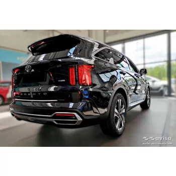   Avisa protecție bară spate din oțel argintiu satin Kia SORENTO IV SUV 2020->2024