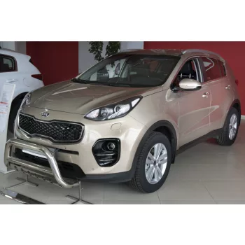   Avisa protecție bară spate din oțel argintiu satin Kia Sportage IV 2016-2018