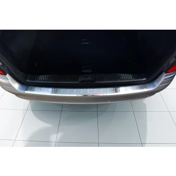   Avisa protecție bară spate din oțel argintiu satin MERCEDES E Class W211 T-Model 2002-2009