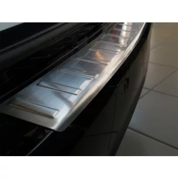   Avisa protecție bară spate din oțel argintiu satin MERCEDES E Class W212 T-Model 2009-2013