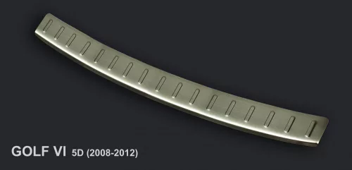 Avisa protecție bară spate din oțel argintiu satin VOLKSWAGEN Golf VI 5d 2008-2012