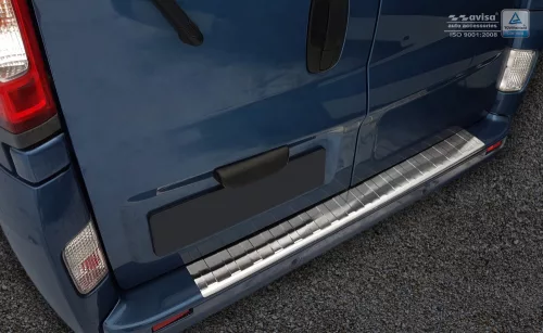 Avisa protecție de bară din oțel argintie satinată NISSAN PRIMASTAR 2001-2014, OPEL VIVARO I 2001-2014, RENAULT TRAFIC II 2001-2014