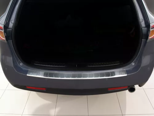 Avisa protecție bară spate din oțel argintiu satin Mazda 6 combi 2008-2012