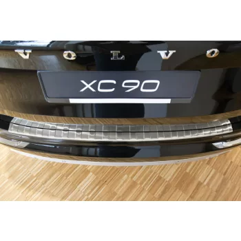   Avisa protecție bară spate din oțel argintiu satin Volvo XC90 II 2015-2019 FL.2019-2024 FL.2024->