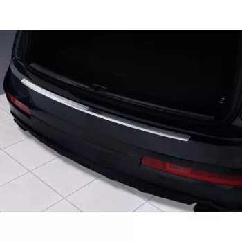   Avisa protecție bară spate oțel argintiu satin Audi Q7 2006-2009, FL2009-2015