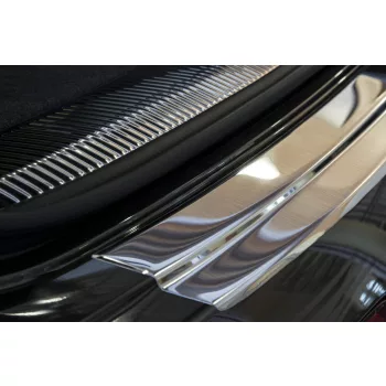  Avisa protecție bară spate oțel argintiu satin Audi Q7 II/S-line 2015-2019, FL2019-2024 Fl.2024