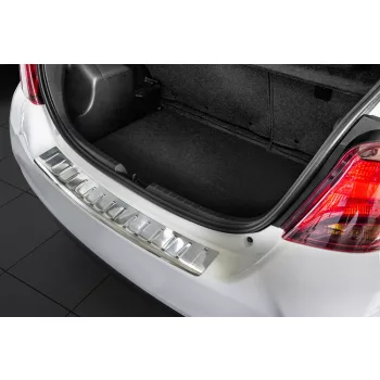   Avisa protecție bară spate din oțel argintiu satin TOYOTA Yaris III Hatchback FL2014-2017, FL2017-2019