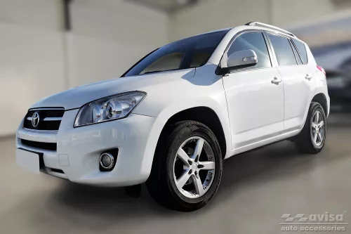 Avisa protecție bară spate din oțel argintiu satin TOYOTA RAV4 III 2005-2008, FL2008-2012