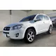 Avisa protecție bară spate din oțel argintiu satin TOYOTA RAV4 III 2005-2008, FL2008-2012