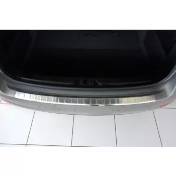   Avisa protecție bară spate din oțel argintiu satin SKODA SUPERB combi 2013-2015