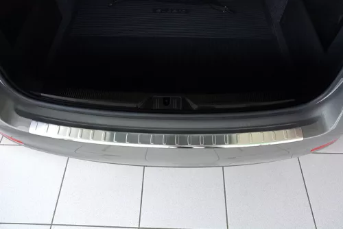Avisa protecție bară spate din oțel argintiu satin SKODA SUPERB combi 2013-2015