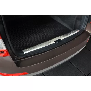   Avisa protecție interioară din oțel satin argintiu pentru bara spate (1 bucăți, 2 profiluri) Octavia III combi 2013-2016, Octavia III combi RS version 2013-2016 etc.