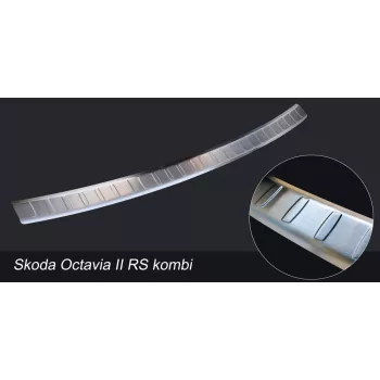   Avisa protecție bară spate din oțel argintiu satin SKODA Octavia II RS combi 2005-2013
