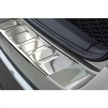   Avisa protecție bară spate din oțel argintiu satin SKODA Octavia III Scout/Active/Ambition/Edition/Joy/Elegance/Style/RS 2014-2020
