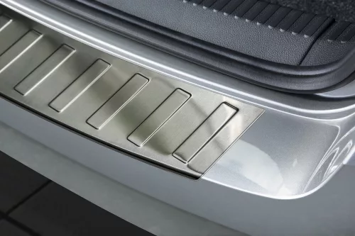 Avisa protecție bară spate din oțel argintiu satin SKODA Fabia III combi 2014-2018