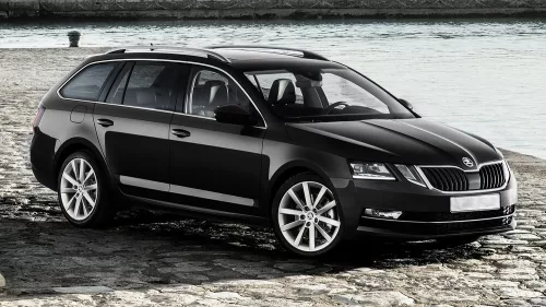 Avisa protecție bară spate din oțel argintiu satin SKODA Octavia III combi FL2016-2019