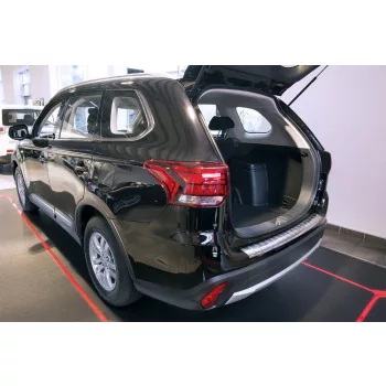   Avisa protecție bară spate din oțel argintiu satin MITSUBISHI OUTLANDER III FL2015-2017, FL2017-2022, MITSUBISHI OUTLANDER III PHEV FL2020-2022