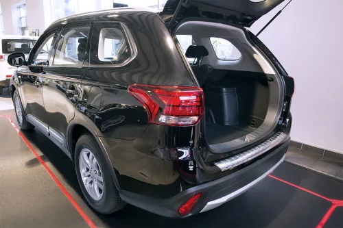 Avisa protecție bară spate din oțel argintiu satin MITSUBISHI OUTLANDER III FL2015-2017, FL2017-2022, MITSUBISHI OUTLANDER III PHEV FL2020-2022