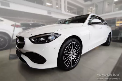Avisa protecție bară spate din oțel argintiu satin MERCEDES C Class V T-model S206 2021->
