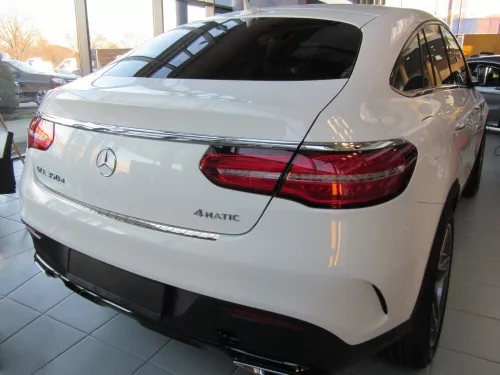 Avisa protecție bară spate din oțel argintiu satin MERCEDES GLE Coupe crossover 2015-2019