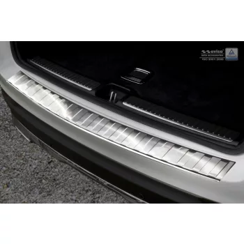   Avisa protecție bară spate din oțel argintiu satin MERCEDES GLC (X253) 5D/Hybrid 2015-2019, FL2019-2022