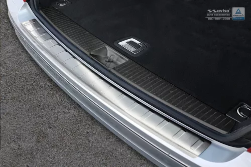 Avisa protecție bară spate din oțel argintiu satin MERCEDES C Class W204 T-Model 2011-2014