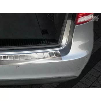   Avisa protecție bară spate din oțel argintiu satin MERCEDES E Class W212 T-Model 2013-2015, FL2015-2016
