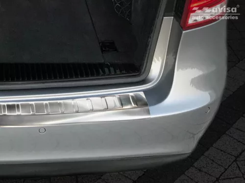 Avisa protecție bară spate din oțel argintiu satin MERCEDES E Class W212 T-Model 2013-2015, FL2015-2016