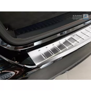   Avisa protecție bară spate din oțel argintiu satin MERCEDES C Class W205 T-model 2014-2018, FL2018-2021