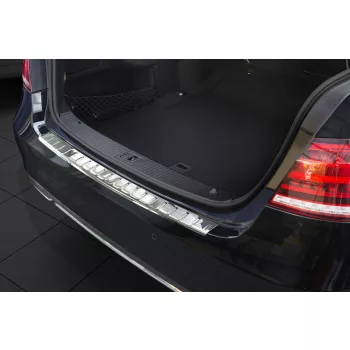   Avisa protecție bară spate din oțel argintiu satin MERCEDES E Class W212 Limousine FL2013-2016
