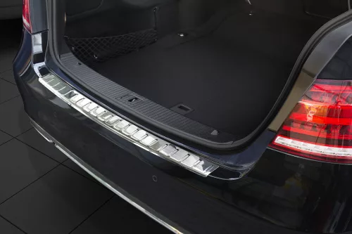 Avisa protecție bară spate din oțel argintiu satin MERCEDES E Class W212 Limousine FL2013-2016