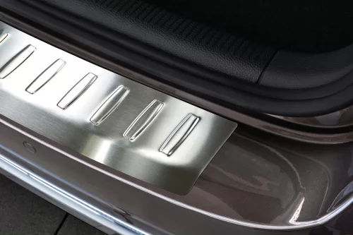 Avisa protecție bară spate din oțel argintiu satin VOLKSWAGEN Passat B7 ALLTRACK 2012