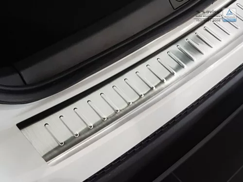 Avisa protecție bară spate din oțel argintiu satin FIAT 500X crossover 2014-2018