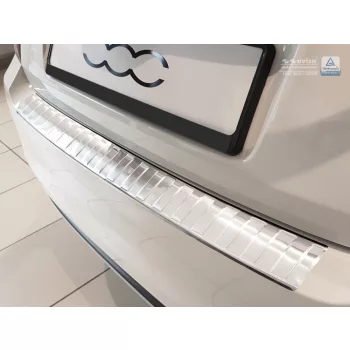   Avisa protecție bară spate din oțel argintiu satin ABARTH 500 Hatchback 3D FL2015->, FIAT 500 Hatchback 3D FL2015->, FIAT 500 Hybrid 2020
