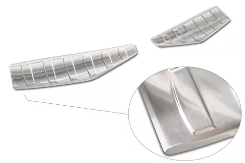 Avisa protecție de bară din oțel argintie satinată FORD MUSTANG MACH-E 2020->(2 pcs)