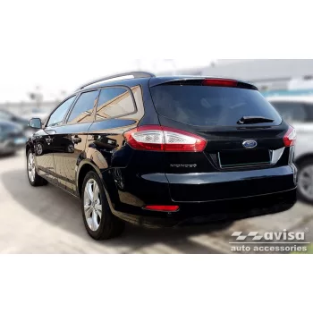   Avisa argintiu satin oțel Protecție bară spate FORD Mondeo IV MK4 turnier FL2010-2014