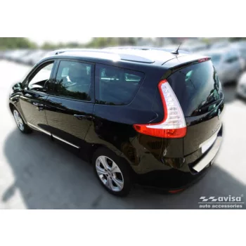   Avisa protecție bară spate din oțel argintiu satin RENAULT Grand SCENIC III minivan 2009-2013, FL2013-2016