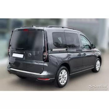   Avisa protecție bară spate din oțel argintiu satin VOLKSWAGEN CADDY V (SB) 2020->, VOLKSWAGEN CADDY CARGO V (SB) furgon 2020->