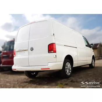   Avisa protecție bară spate din oțel argintiu satin, versiune extinsă TRANSPORTER T5 Multivan, CAR 2003-2012, FL2012-2015, TRANSPORTER T6 2015-2019, FL2019-2024