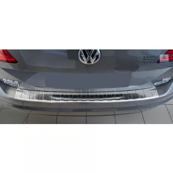   Avisa protecție bară spate din oțel argintiu satin VOLKSWAGEN Golf SPORTSVAN 2014-2017, FL2017->