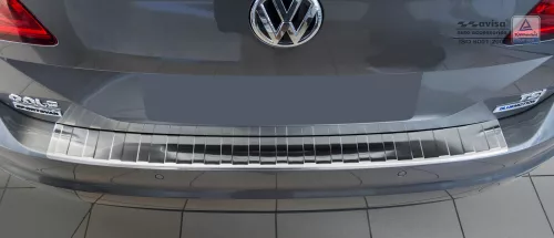 Avisa protecție bară spate din oțel argintiu satin VOLKSWAGEN Golf SPORTSVAN 2014-2017, FL2017->