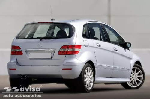 Avisa protecție bară spate din oțel argintiu satin MERCEDES B Class W245 minivan 2005-2008